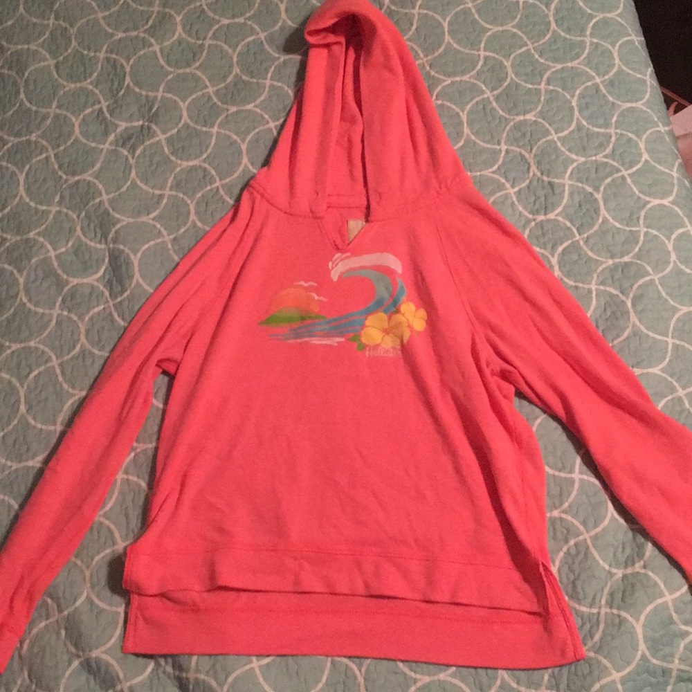 Pink Hollister hoodie